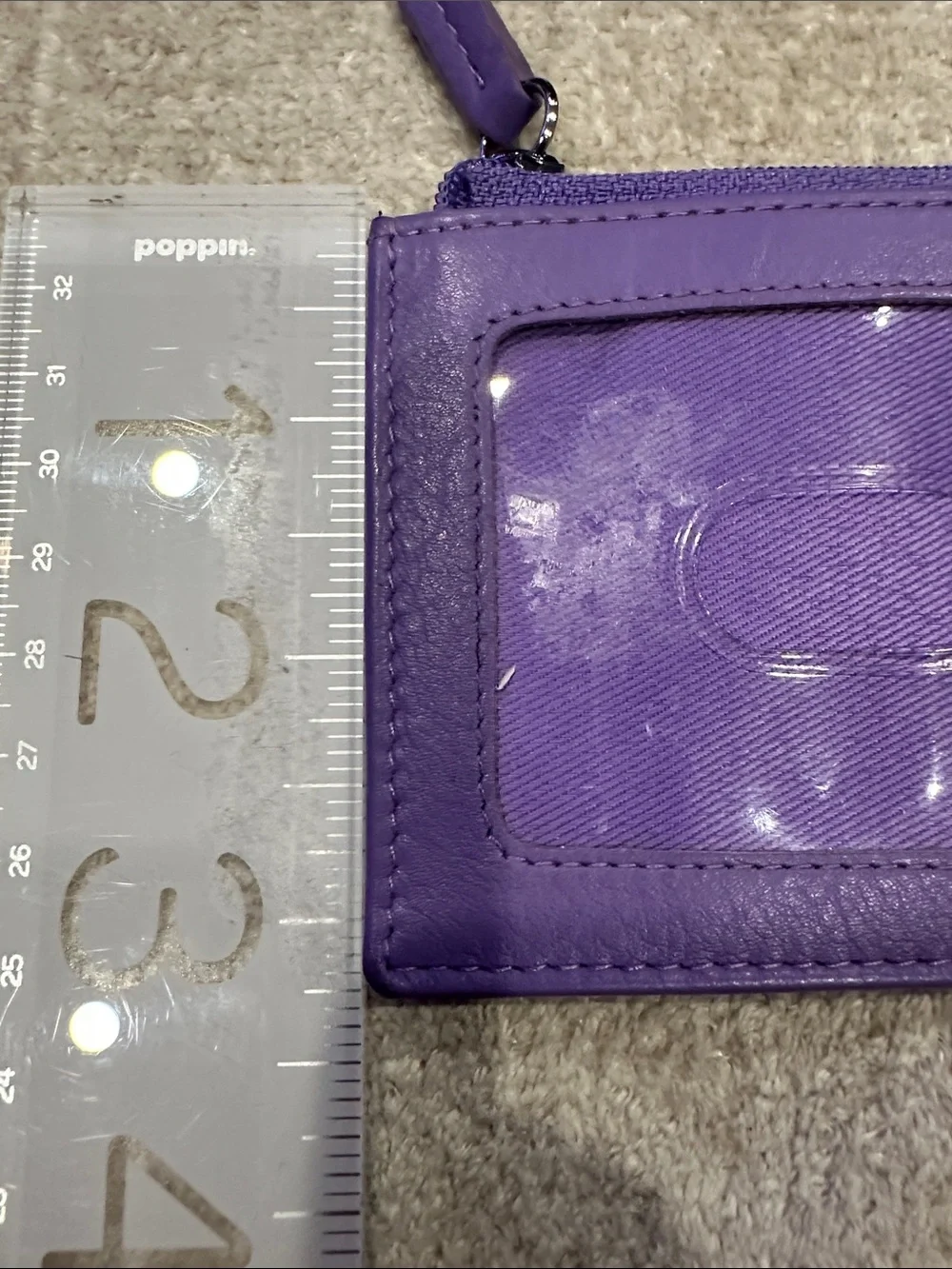 Purple Leather Card Wallet with Embossed Celtic Medallion